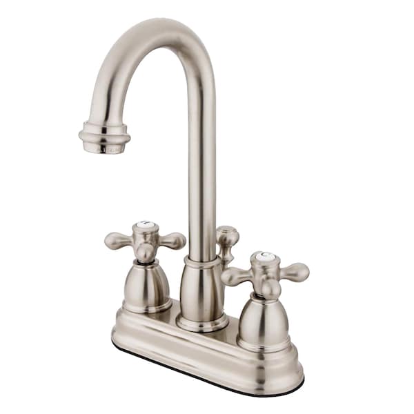 Kingston Brass 4" Centerset Bathroom Faucet, Brushed Nickel KB3618AX - main